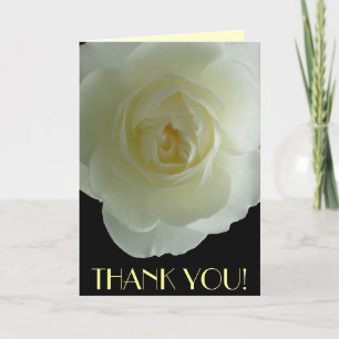 Thank You Cards White Flowers Custom Greeting Card