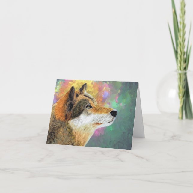 Thank You Cards - Wolf Art (Front)
