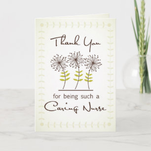Thank You Caring Nurse, Wild Flowers Card