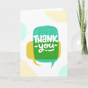Thank You Cartoon Word Bubble Cartoon Text Bubble Card