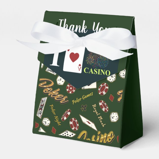 Thank You Casino Fun Favour Box (Front Side)