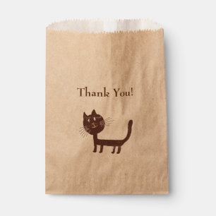 Thank You Cat Drawing  Favor Bag
