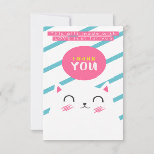 THANK YOU CAT GREETING CARD DESIGN
