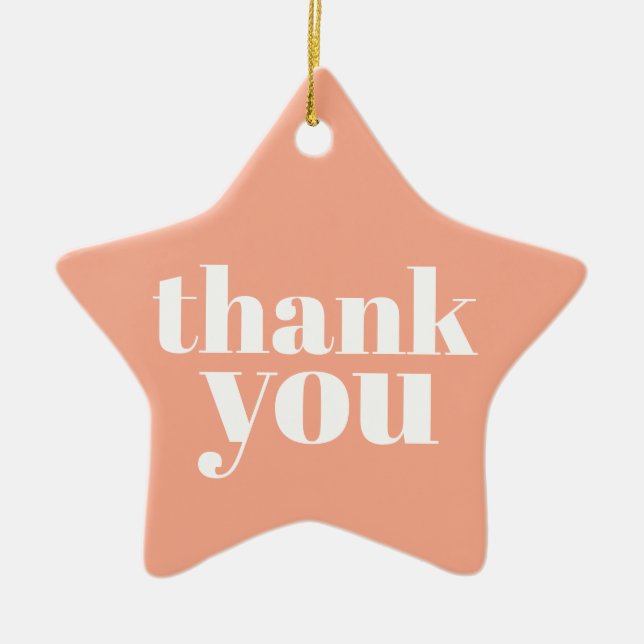 Thank You  Ceramic Tree Decoration (Front)