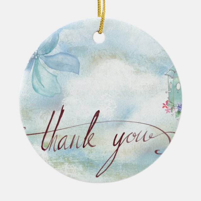 Thank YOU Ceramic Tree Decoration (Front)