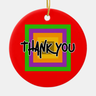 thank you ceramic tree decoration