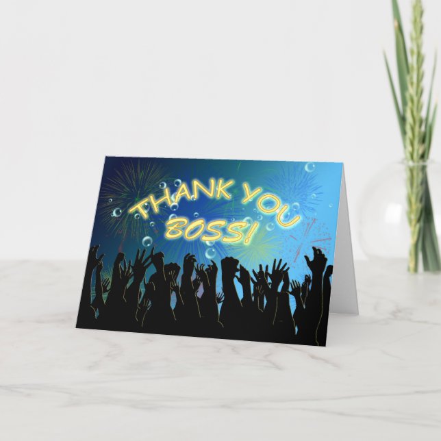Thank you cheering crowds for Boss Card (Front)