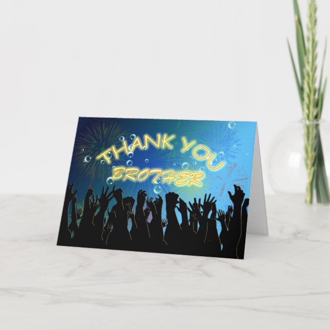 Thank you cheering crowds for Brother Card (Front)