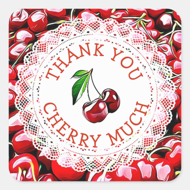 Thank you Cherry Much Cherries Stickers (Front)