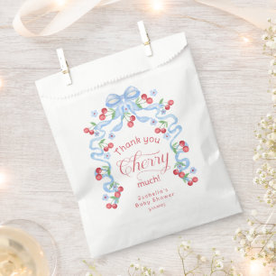 Thank you Cherry Much Cherry on top Thank you card Favour Bags