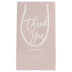 Thank You   Chic Blush Custom Retail Shopping Bag