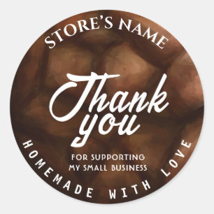 Thank you Chocolate Cookie Classic Round Sticker