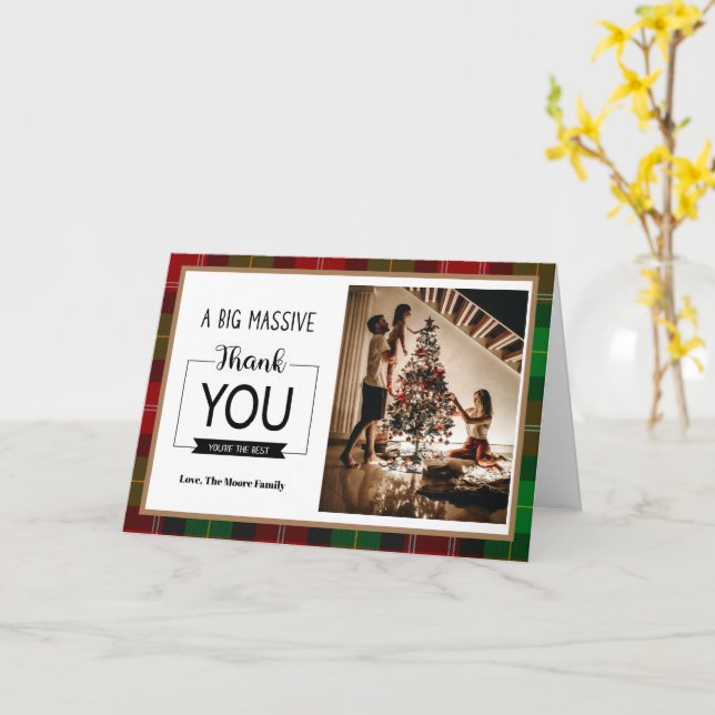 Thank you christmas christmas Photo Card (Yellow Flower)