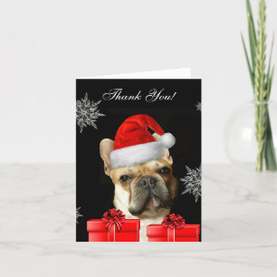 Thank You Christmas French Bulldog notecard