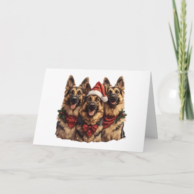 Thank You Christmas German Shepherd Dogs (Front)