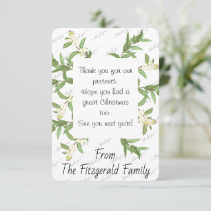 Thank You Christmas Holiday Custom Personalised