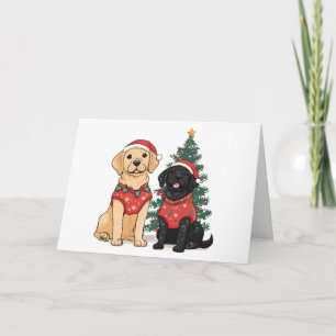 Thank You Christmas Labrador Retriever Dogs Card