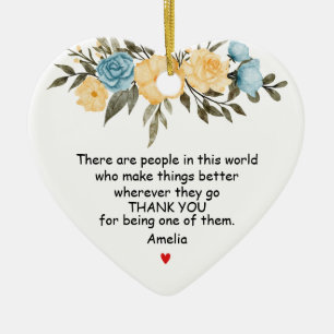 Thank You Christmas Ornament, Thank You Gift 2025 Ceramic Tree Decoration