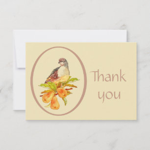 Thank You Christmas Partridge in a Pear Tree Bird