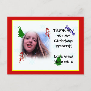 Thank you Christmas postcard