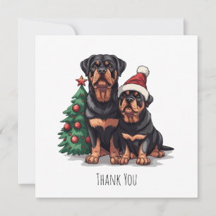 Thank You Christmas Rottweiler Dog Christmas Tree