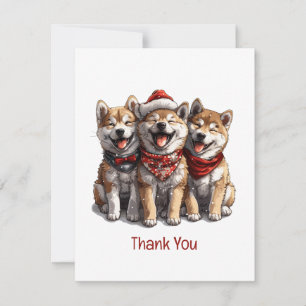 Thank You Christmas Shiba Inu Santa Dogs