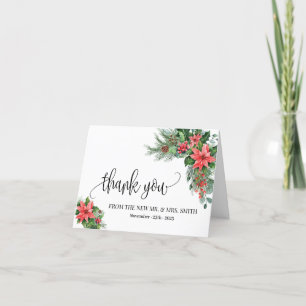 Thank you Christmas shower folded card