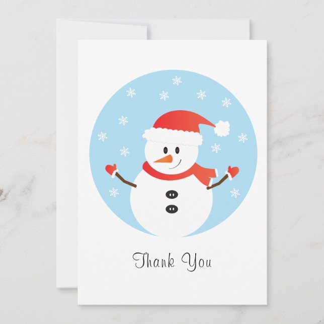 Thank You Christmas Snowman Snowflakes (Front)