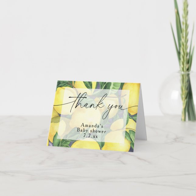 Thank you - Citrus Lemon - Baby shower (Front)