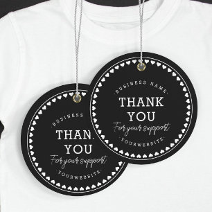 Thank You Classic Love Pattern Hang Tags