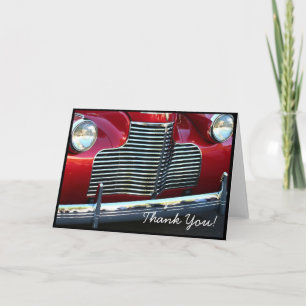 Thank You Classic red car greeting card