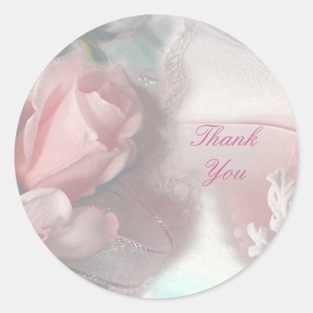 Thank You Classic Round Sticker (Front)