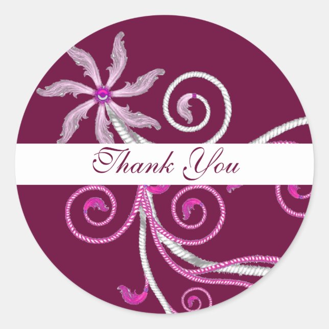 Thank You Classic Round Sticker (Front)