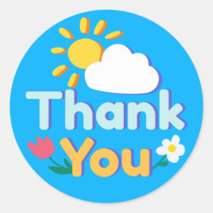 Thank You Classic Round Sticker