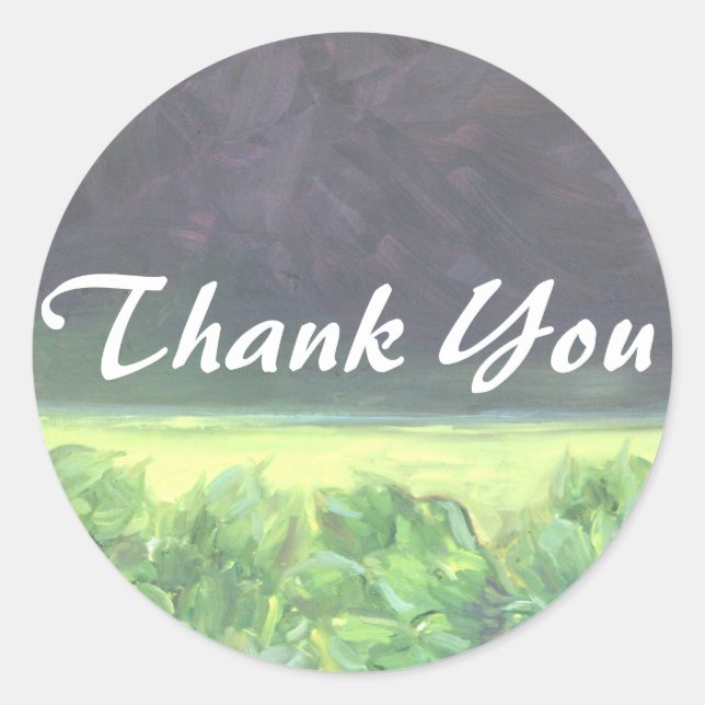 Thank You Classic Round Sticker (Front)