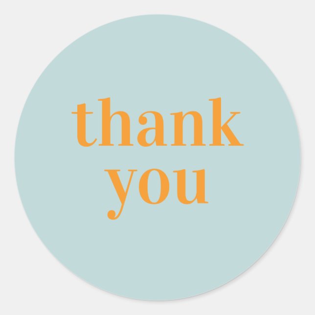 Thank you classic round sticker (Front)