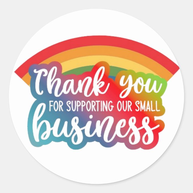 Thank you  classic round sticker (Front)