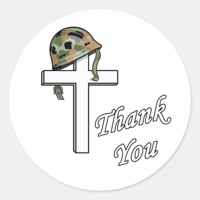 Thank You Classic Round Sticker (Front)