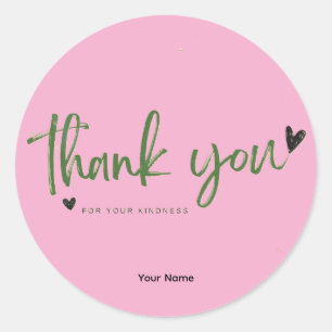 Thank You Classic Round Sticker