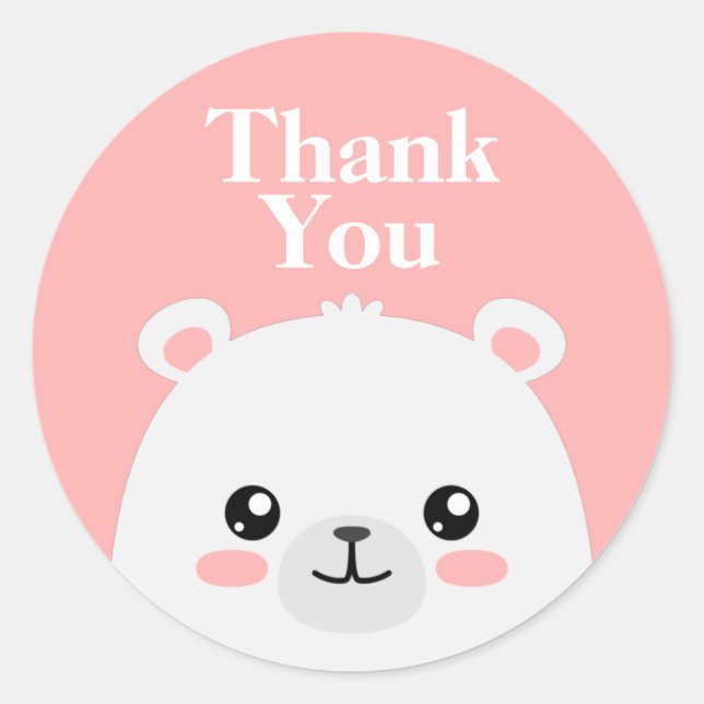 Thank You Classic Round Sticker (Front)