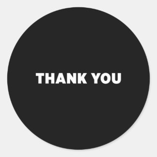 Thank You Classic Round Sticker