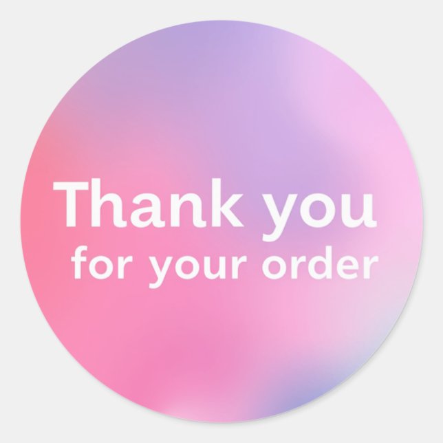 thank you  classic round sticker (Front)
