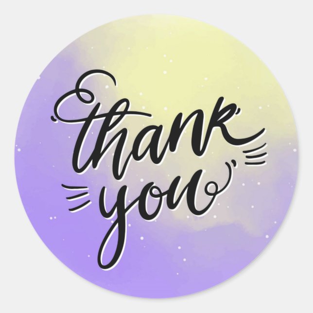 Thank You   Classic Round Sticker (Front)