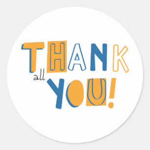 Thank You Classic Round Sticker