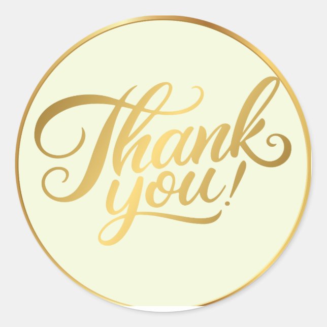 Thank you  classic round sticker (Front)