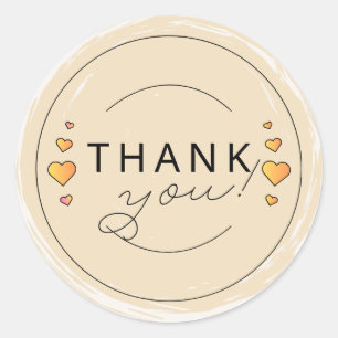 Thank You Classic Round Sticker