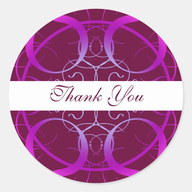 Thank You Classic Round Sticker (Front)