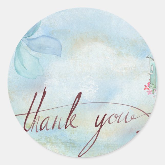 thank you classic round sticker (Front)