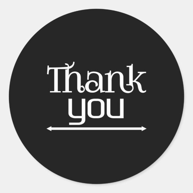 Thank you  classic round sticker (Front)