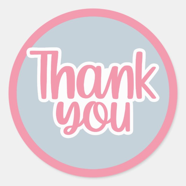 Thank You  Classic Round Sticker (Front)